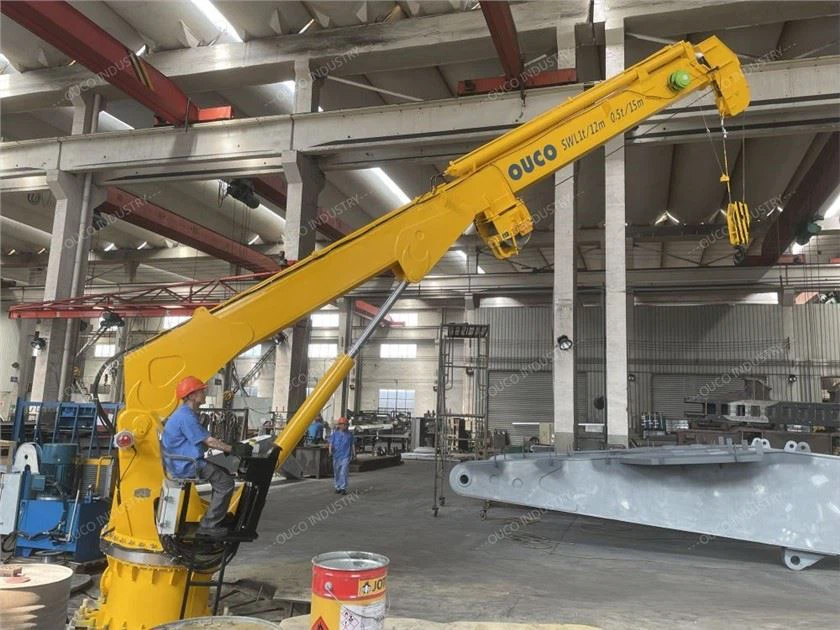 0.5t15m Mechanismus výložníku teleskopického jeřábu, nádoba a stojanový jeřáb